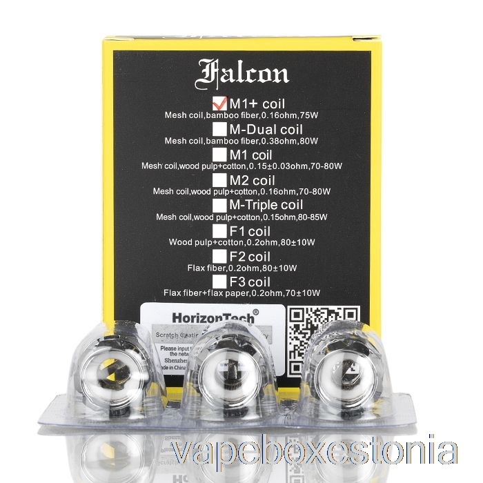 Vape Box Estonia Horizon Falcon Asenduspoolid 0,16ohm M1+ Mesh Coils